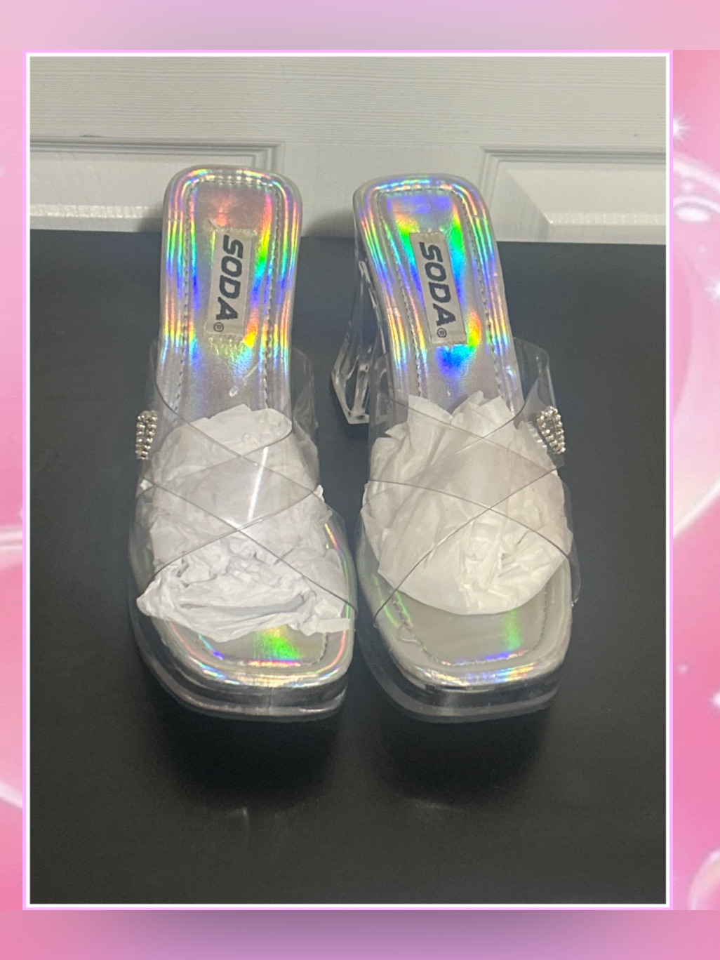 Vintage 90s Y2k Platform Soda Lucite Heels — image 3 of 5